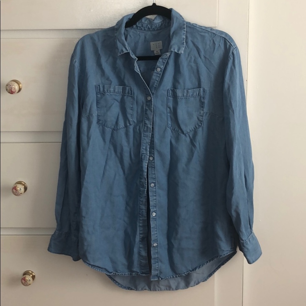 Target A New Day Chambray Button Down Top